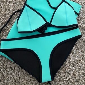 Triangl mint green neoprene Chloe bikini